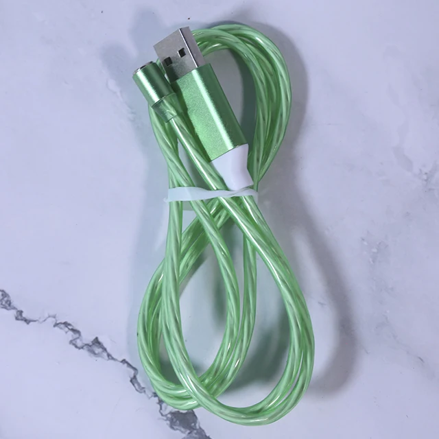 Customized Logo TPE Material 2.4A Magnetic 3in1 Usb Cable with LED Flash Light Universal Mobile Phone Charger Cable UC002
