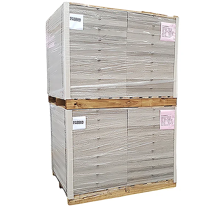 Grey Chipboard Laminated Paper Sheets on Wooden Pallet Raw Material Used for Hardcover Arch File