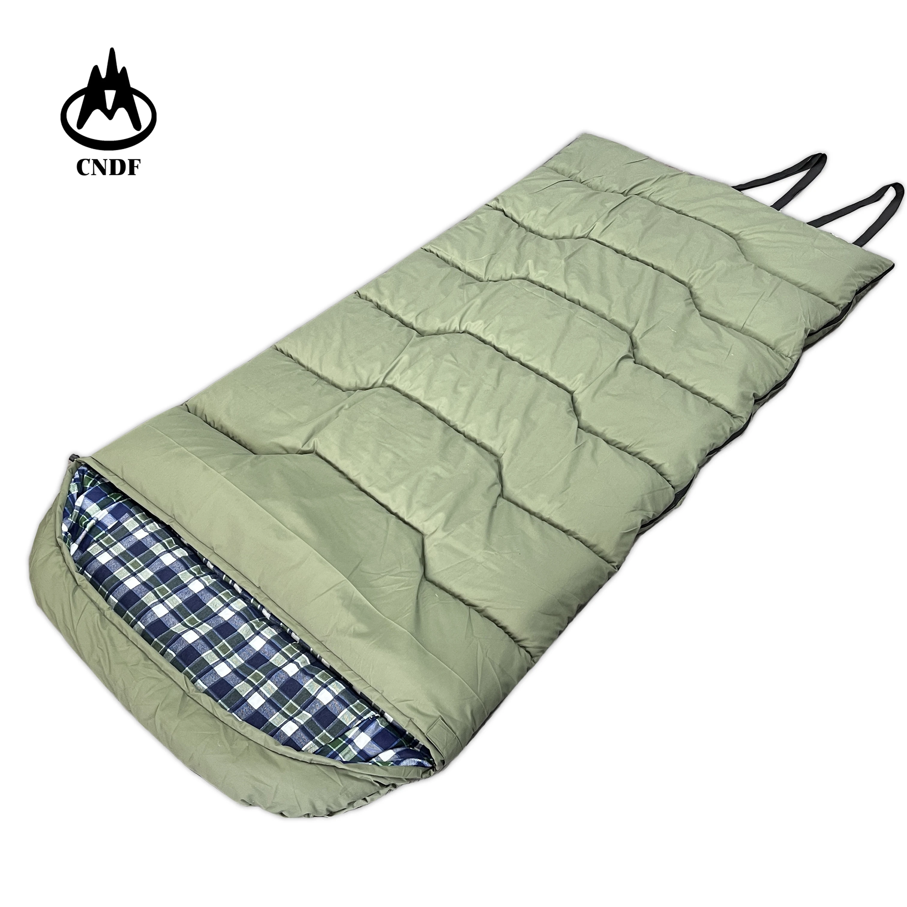 Sac De Couchage En Flanelle De Coton – Confortable Et Chaud, Avec Fermeture Double Sens, Pour Camping Et Pique-nique