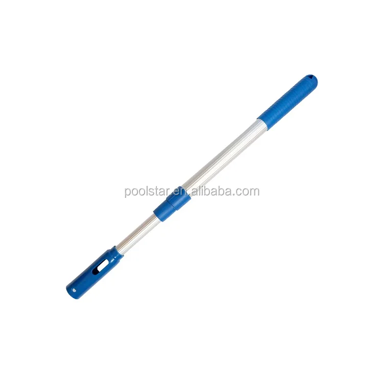 3 Section Rod Pool Skimmer Pole 22"40" Telescopic Aluminum Pole With Vclip For Connect Skimmer