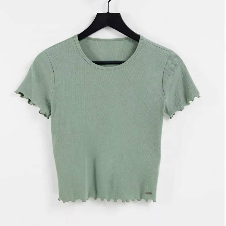 Hollister Lettuce Hem Shrunken T-shirt 