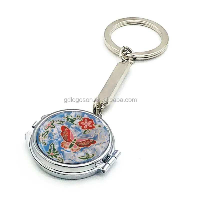 Heart Shape Mirror Keychain Promotion Key Chain Metal Keychain Mirror -  China Metal Keychain and Souvenir Keychain price