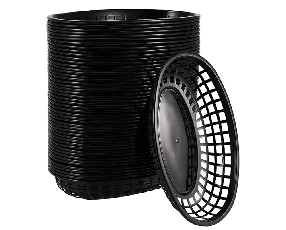 Овальные пластиковые корзины для хранения фаст-фуда дома офиса школы