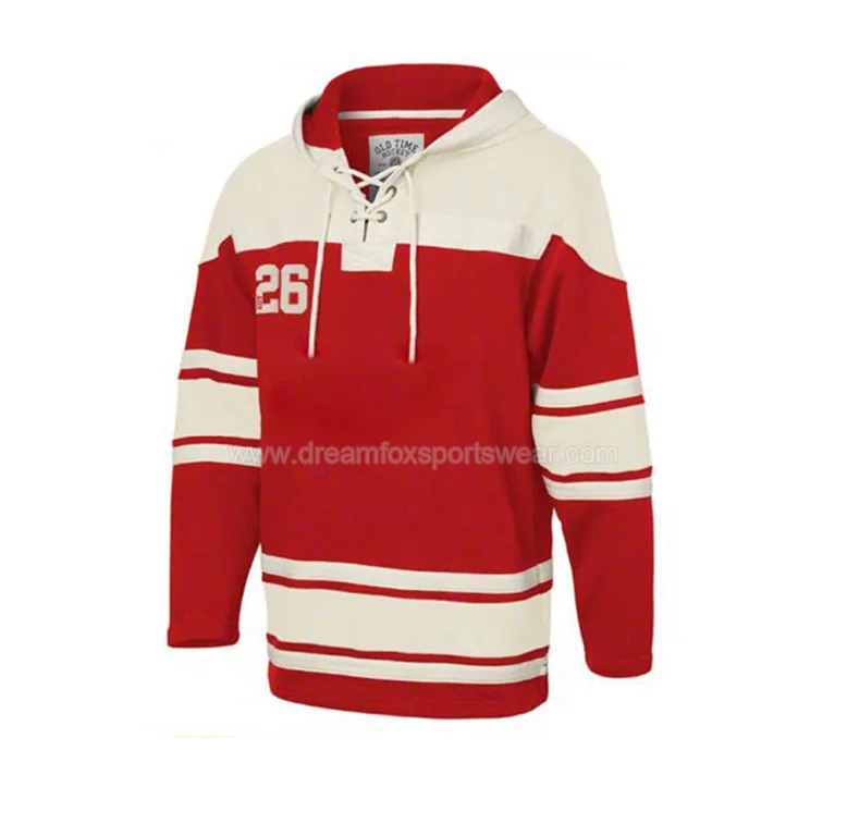 Source Custom sublimation hockey lace up hoodie ice hockey sweatshirt  hockey sweater 2023 on m.