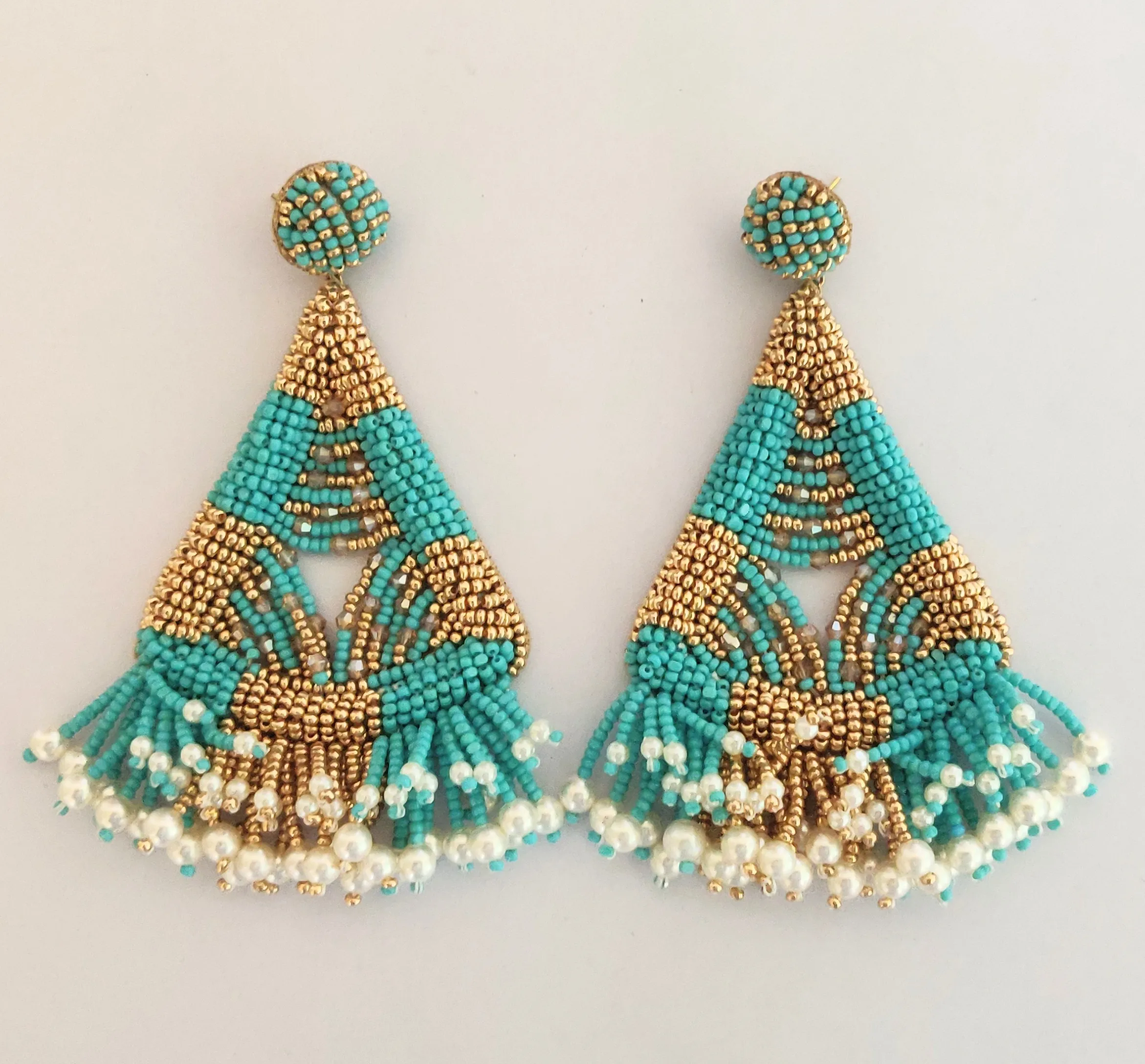 Earrings Turquoise Jewellery Earrings Chandelier Earrings Bead embroidery jewelry Earrings Turquoise Chandelier Turquoise Jewelry Earrings  chandelier 