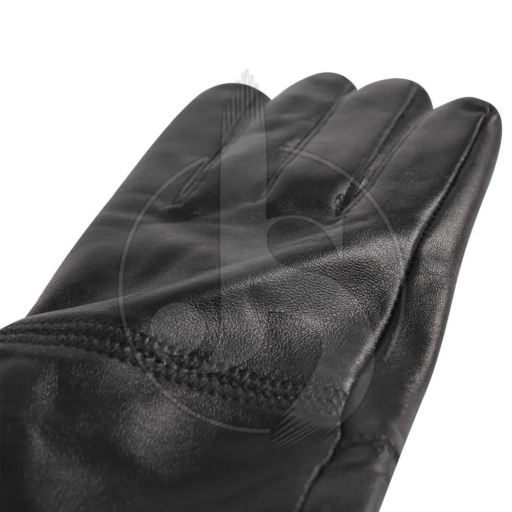Зимние теплые черные модные мужские перчатки из искусственной кожи с сенсорным экраном