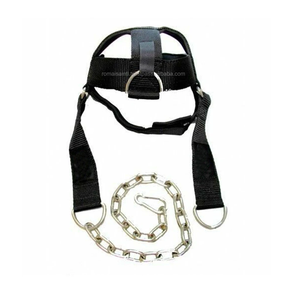 Details about   Head Harness Neck Muscles Builder Belt Weight Lifting Gym Chain Exercise 