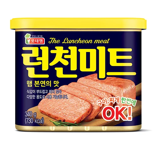 
Lotte foods Luncheon meat 340g pork luncheon meat canned Korea brands 