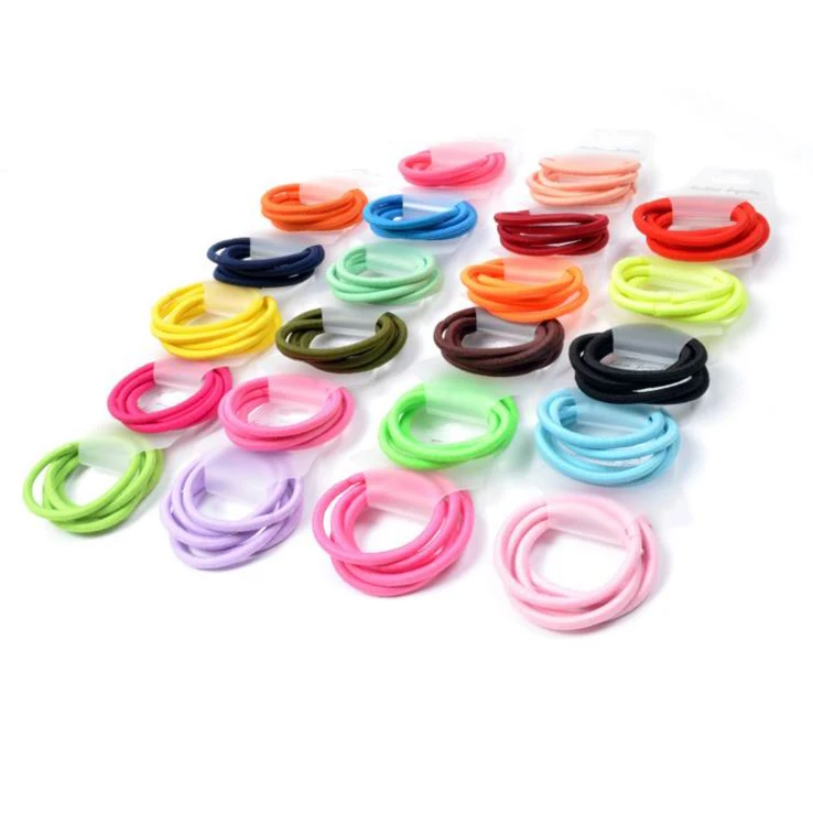 Превосходное качество разноцветные неметаллические эластичные резинки для волос держатель