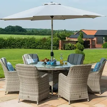 rattan patio set with umbrella