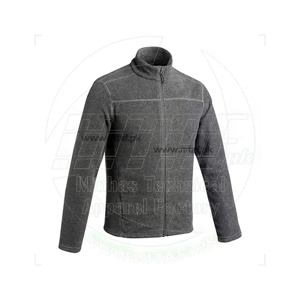 Grey Color Fleece Clothing Jacket 