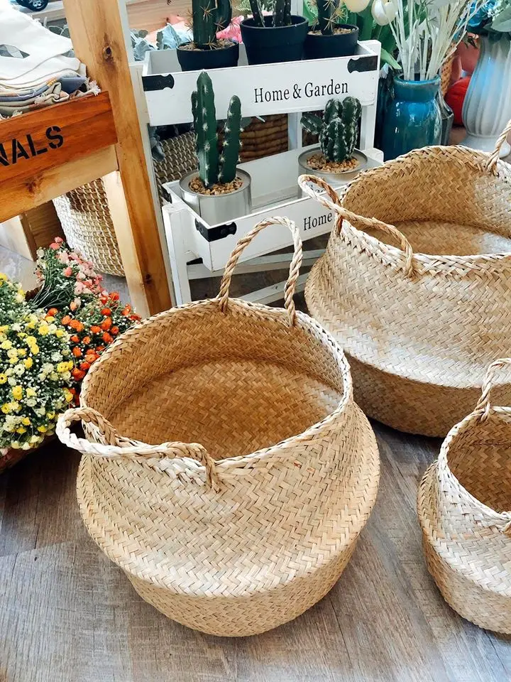 Новая дизайнерская складная корзина с помпоном из Вьетнама. Анджелина + 84327746158