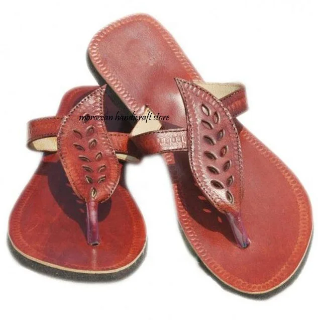 Embroidered Slippers Moroccan Handmade Slippers Traditional Moroccan Moroccan Leather Sandals Shoes Mens Shoes Sandals Comfortable shoes 