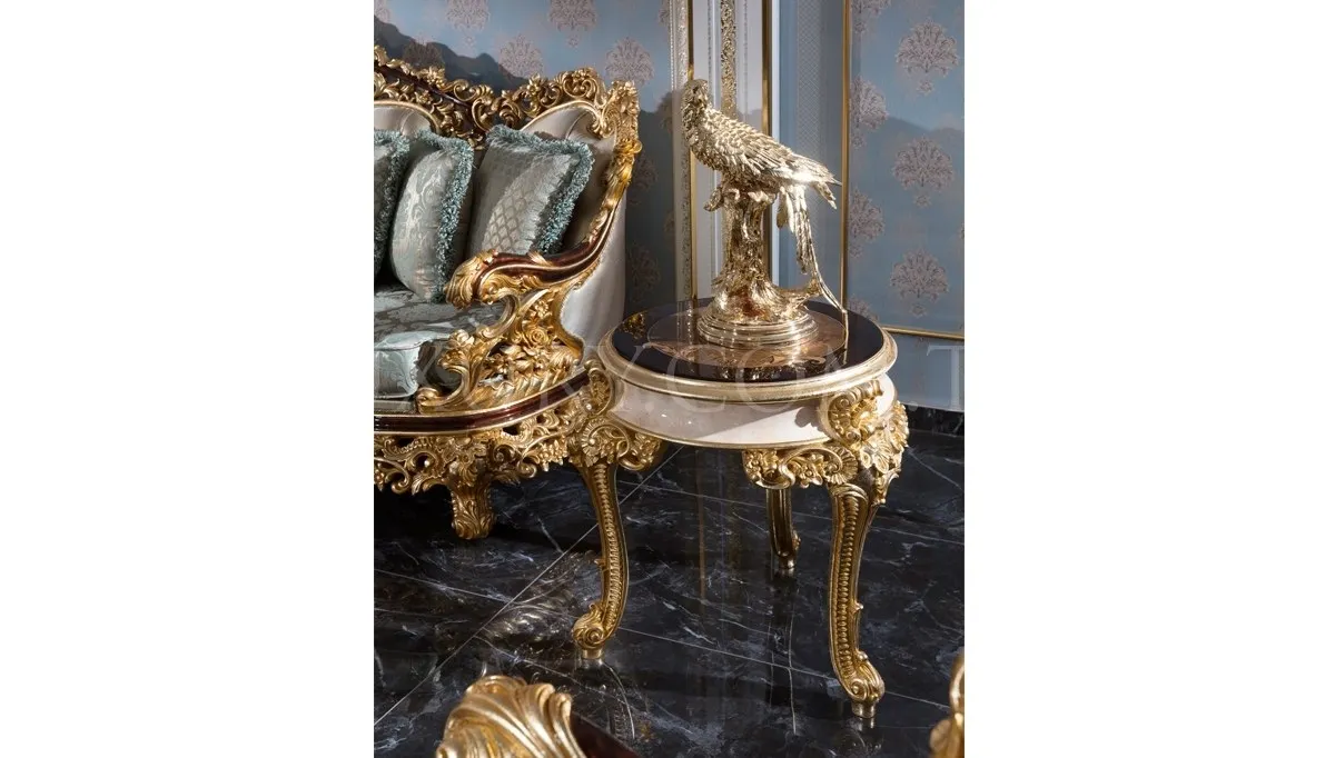 Мебель для гостиной Selena из массива дерева с резным и золотым