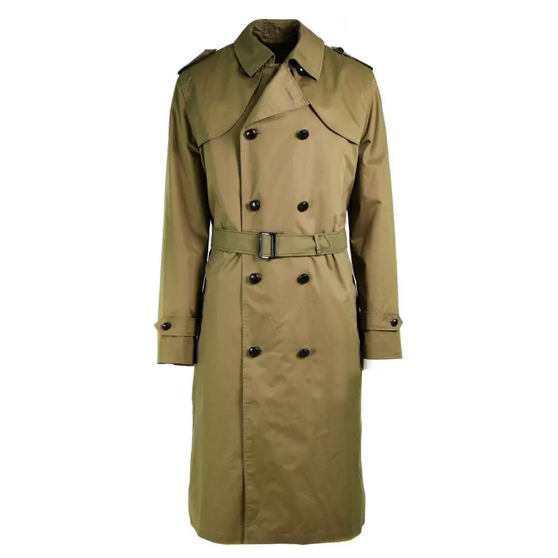 Wholesale New Custom Men's High Quality Winter Long Trench Coat Waterproof Breathable Quick Dry Woolen Fabric Button Coat - Image 3