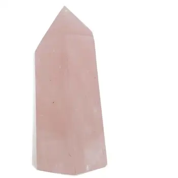 NATURAL PINK ROSE QUARTZ HEALING POLISHED POINT SINGLE TERMINATED MASSAGER FOR HEALING