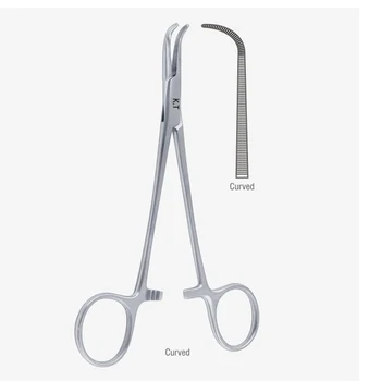 Hemostatic Vascular Gemini Forceps High-quality Curved Serrated Forceps ...