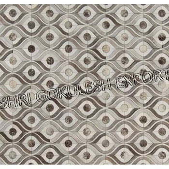 Wholesale Hot Selling Handloom Exclusive Design Indian Traditional Leather Patchwork Carpet