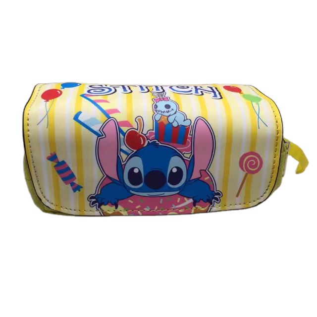 Фон для детских фото в стиле детский Stitch пенал с двойной молнией, Студенческая обувь для мужчин и женщин большой емкости для учебы пенал