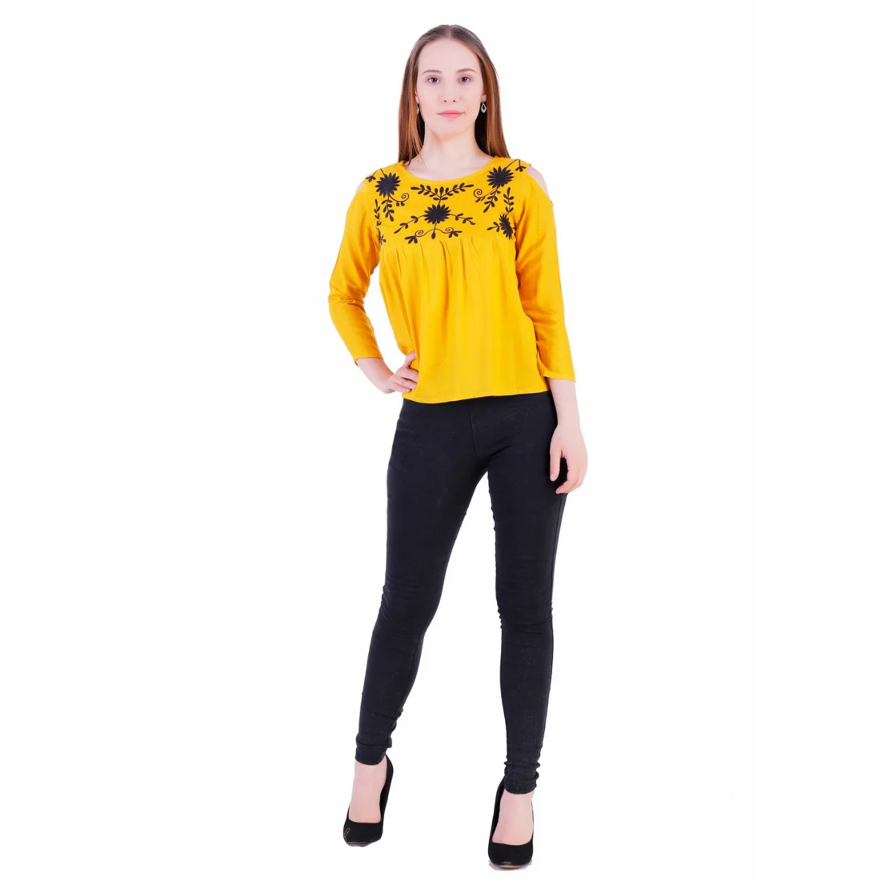 Tops De Manga Larga Para Mujer,Blusa De Manga Larga,Túnica Holgada  Informal,Tops De Cuello Redondo Color Dorado - Buy Mujer Semi Formal Y  Blusas Tops,De Diseño De Moda Musulmana Dama Blusa,De Diseño De