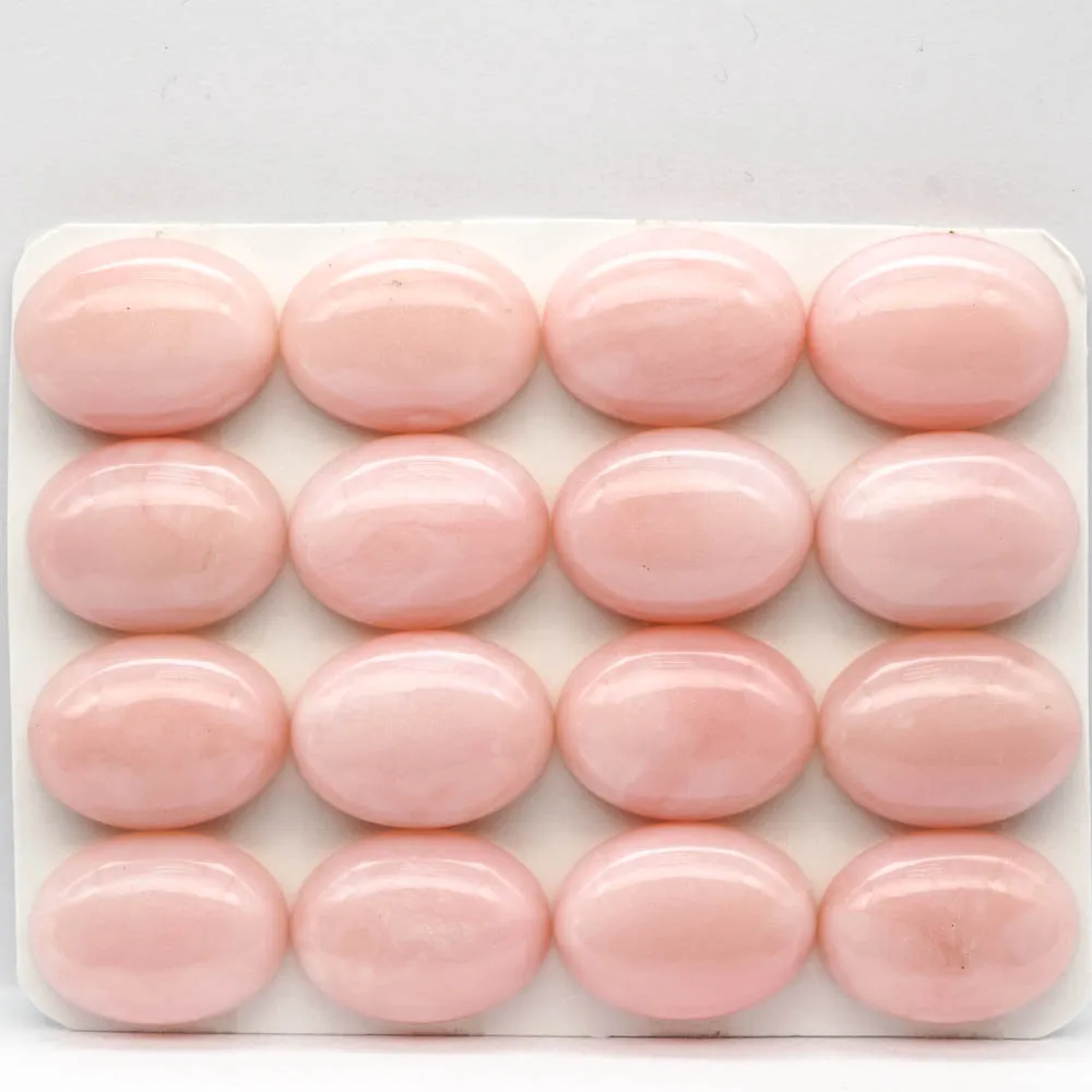 8 Pcs 31.80 Cts 12.8x10.2x4.5mm Pink Opal Cabs Good Quality Oval Shape Cabochon Stone Natural Pink Opal Pink Opal Stone Pink Stone