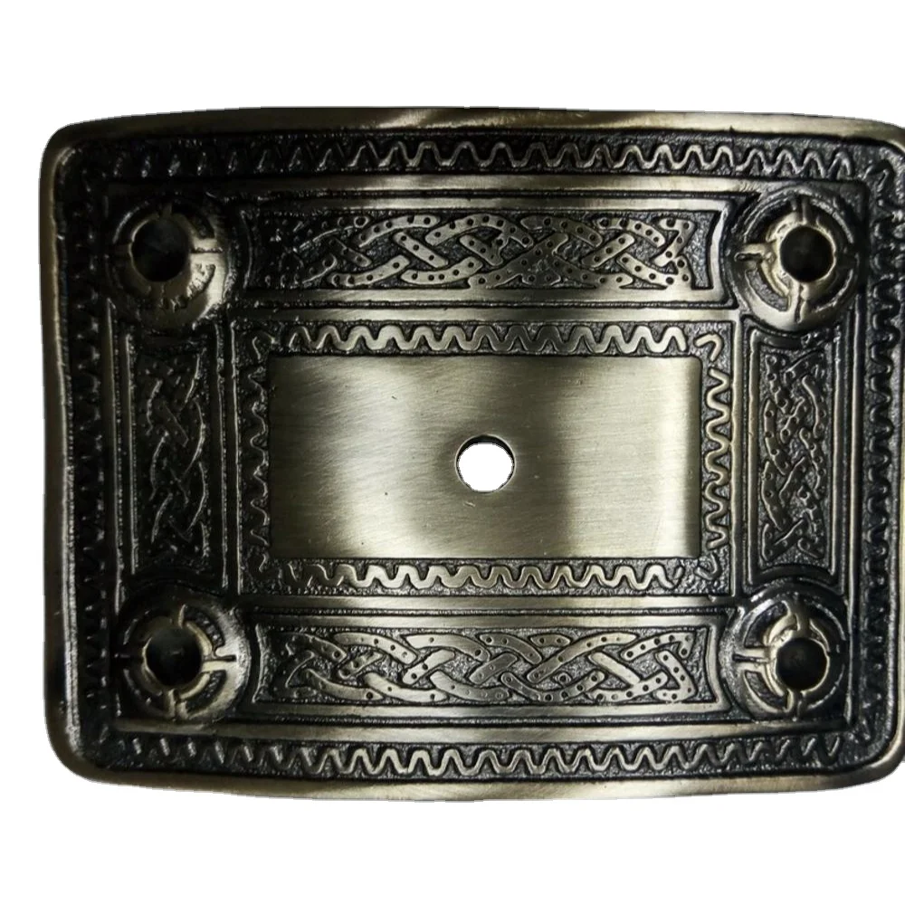 Kilt Belt Buckle Scottish Highland Designs Antique Finish 