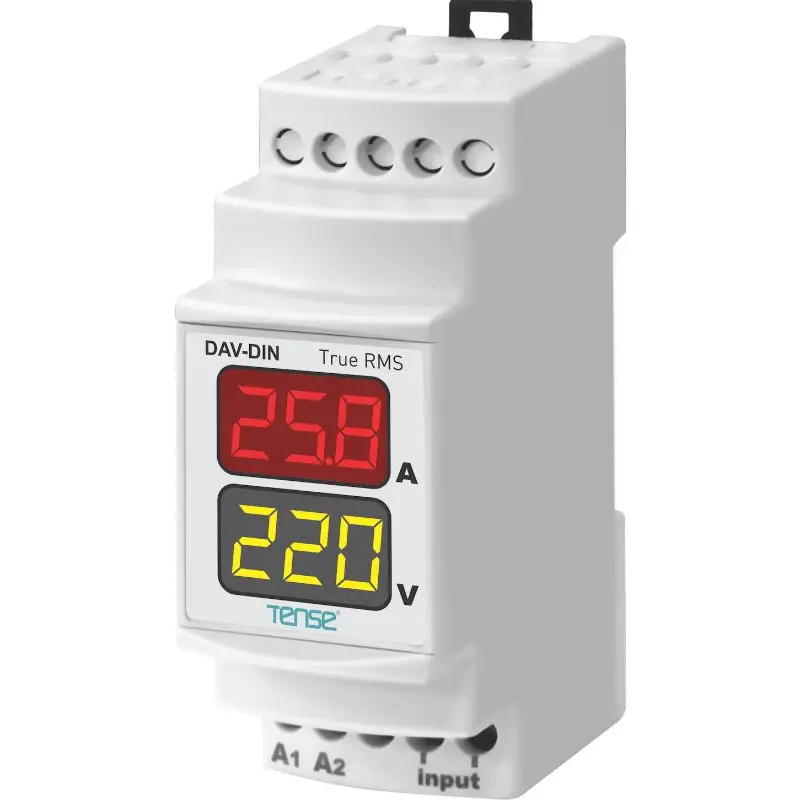 Direct Ammeter and Voltmeter with 2x3 Digit LED Display DAV--DIN