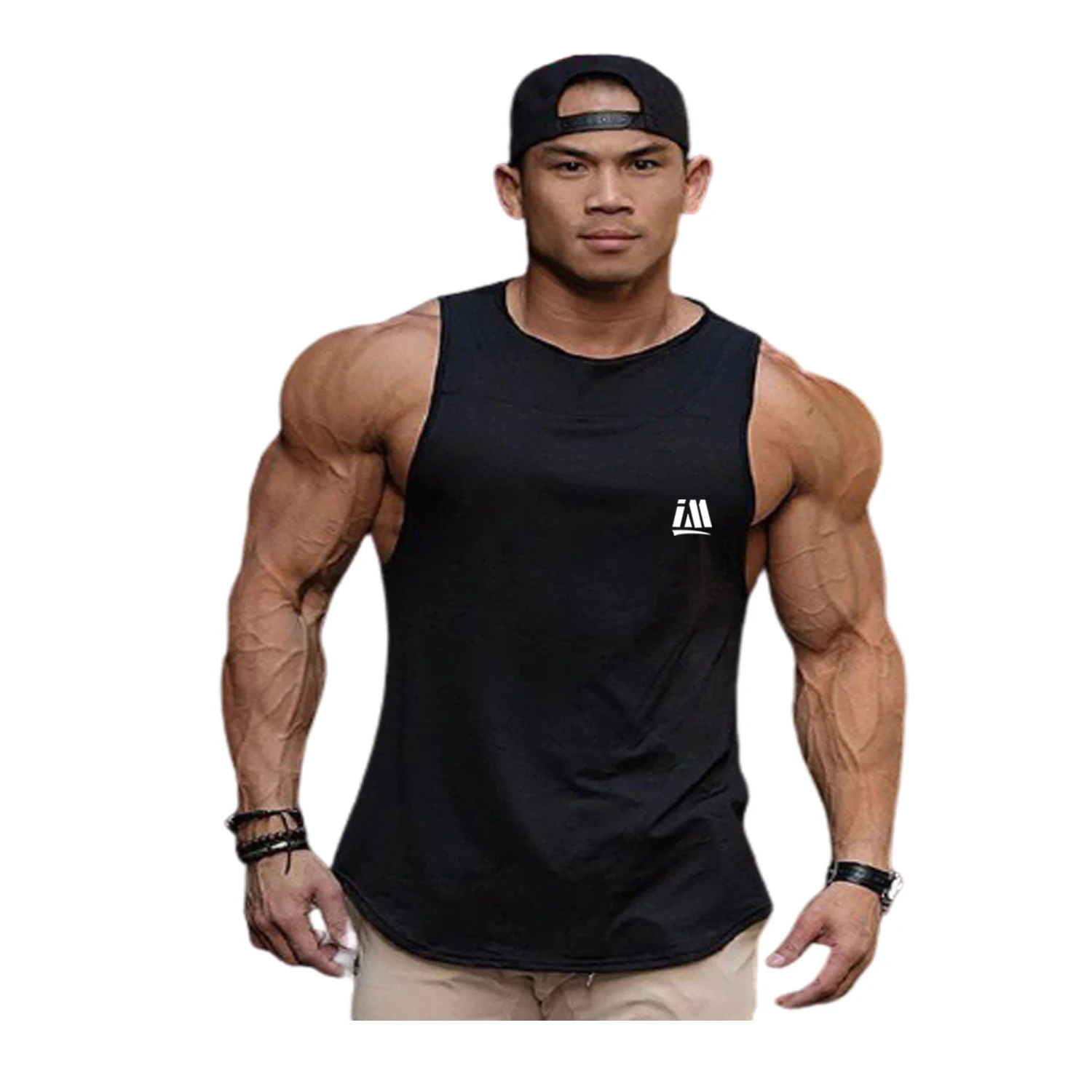 工厂供应商健身房男士肌肉无袖衬衫背心健美运动健身健身运动背心
