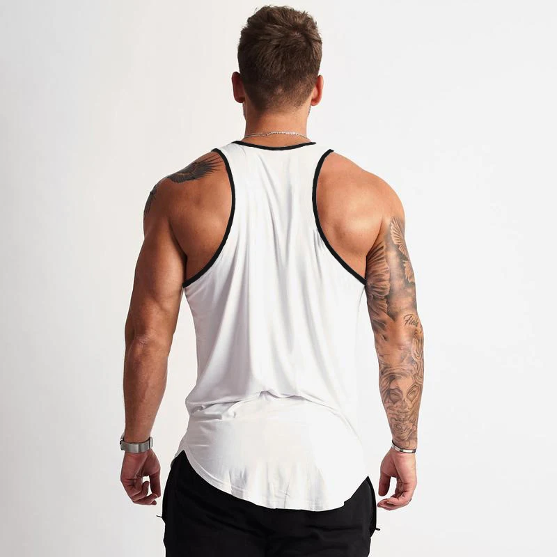 Gym Clothing Cotton Bodybuilding Stringer Tank Top Men Fitness Singlets ...