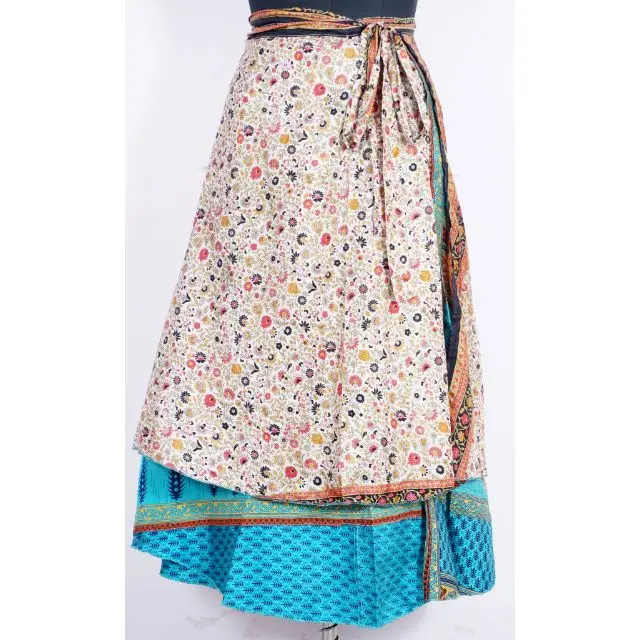 Upcycled Sari Wrap Skirt | Long – River Fair Trade