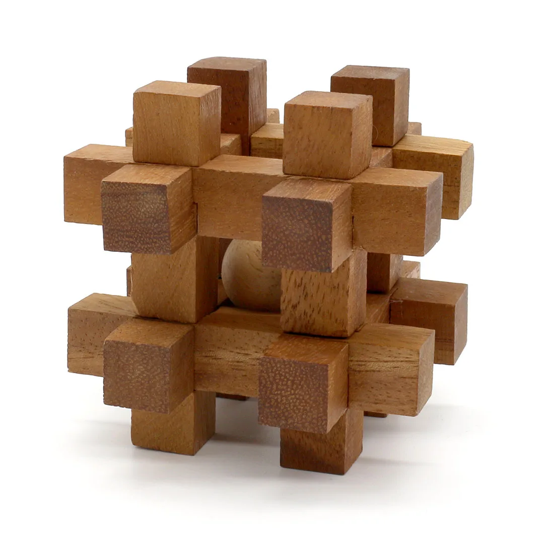 Rompecabezas de Madera para la lógica y el Juego de Habilidad Mental Toys of Wood Oxford Brainteasers Cubo Rompecabezas de Madera Juego de 3 Cubos de Rompecabezas 