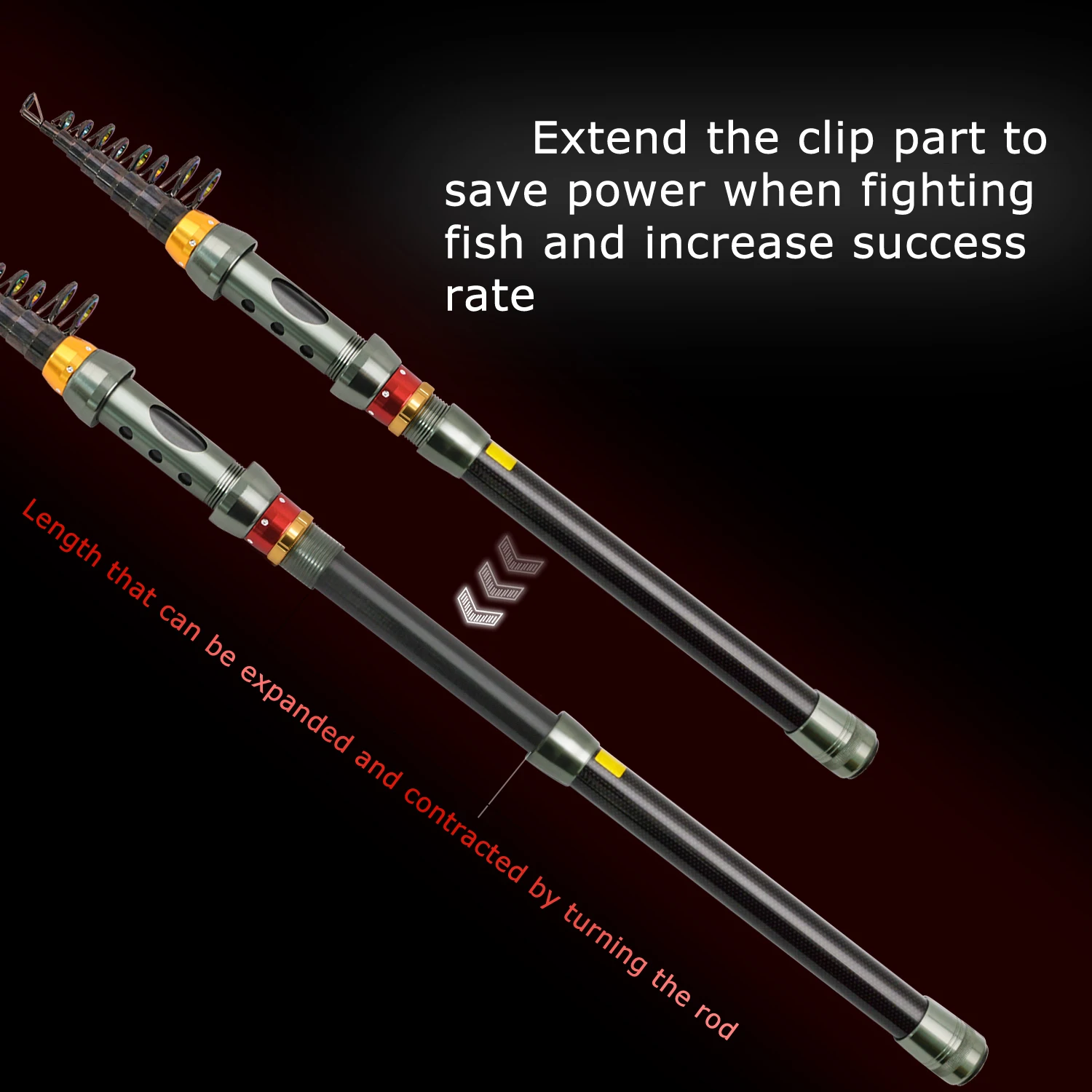 Aamzon Hot Selling 2.1m 2.4m 2.7m 3m Fishing Rod Carbon Fiber