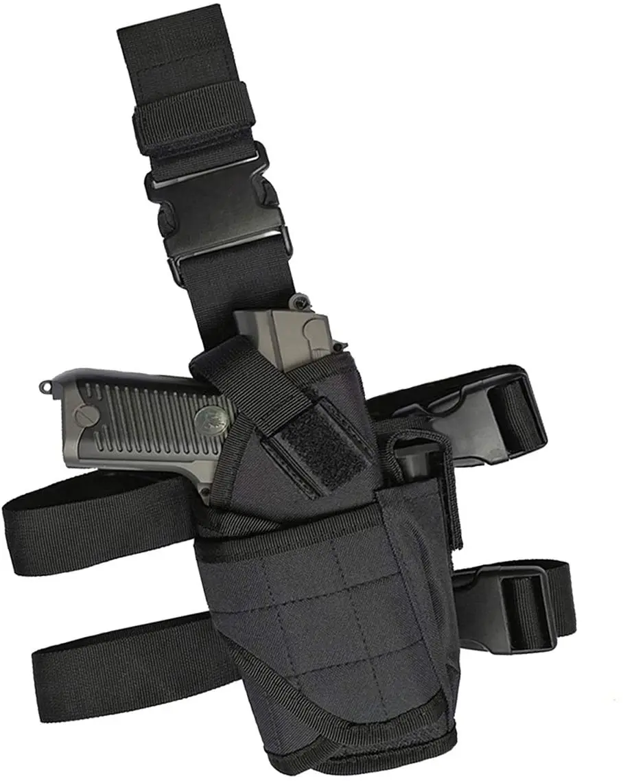 Details about   Adjustable Platform Gun Holster Right Handed Tactical Thigh Pistol Gun Holster 