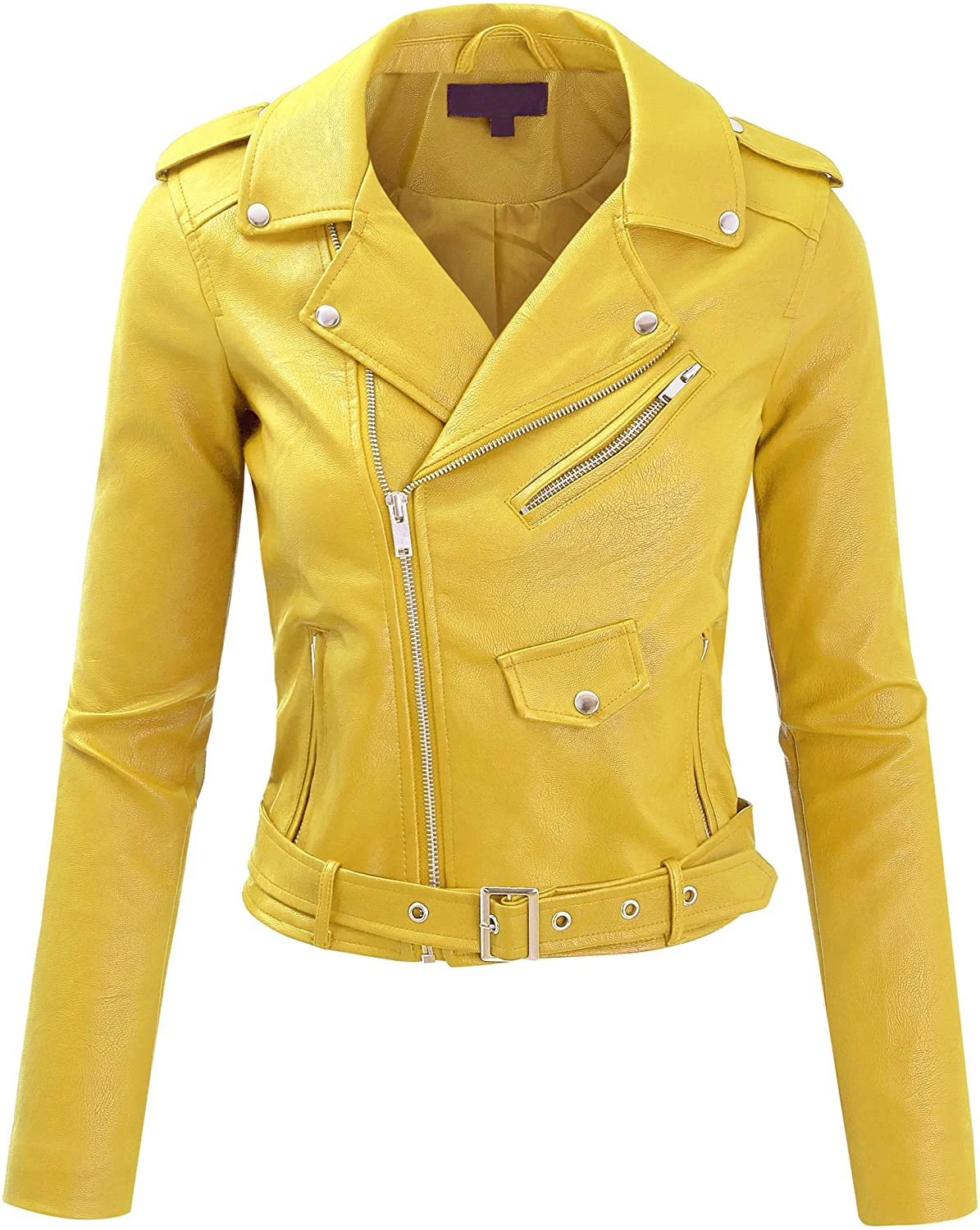 Women Faux Leather Jacket Ladies 