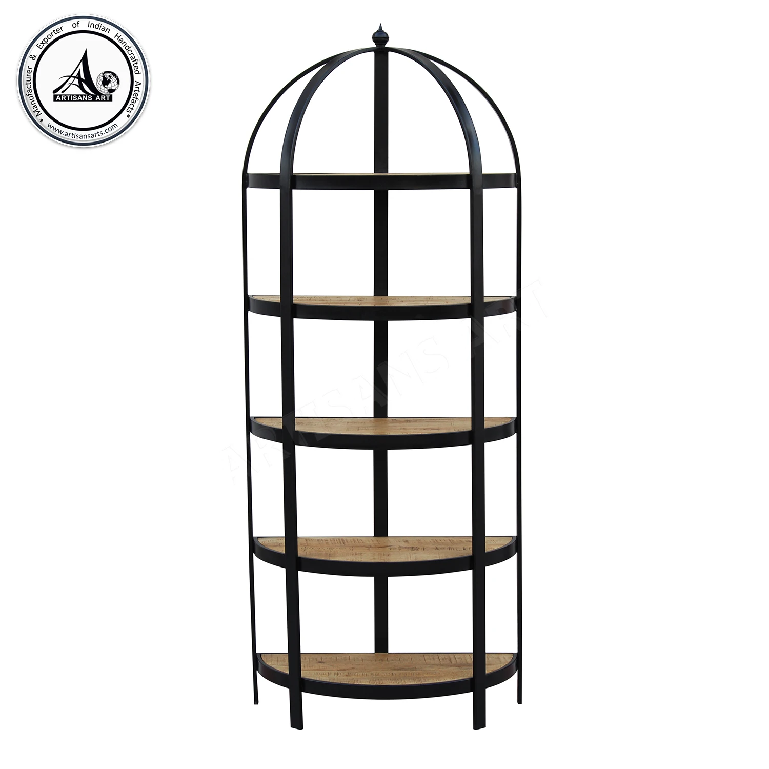 Industrial Metal Iron Mango Wood Bookshelf Hot Selling Bookcase Metal