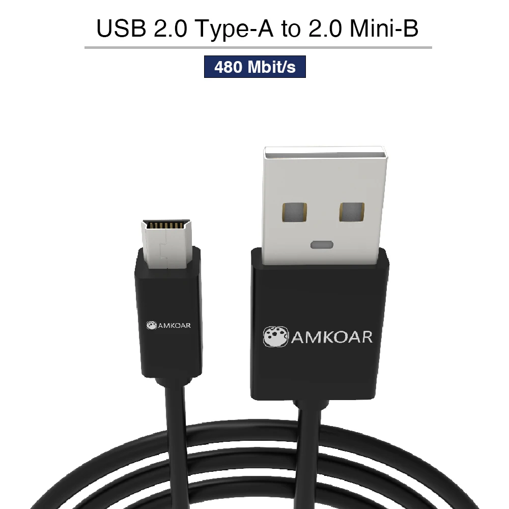 Кабель Mini B USB 2,0 для передачи данных типа A для цифровой камеры MP3/MP4