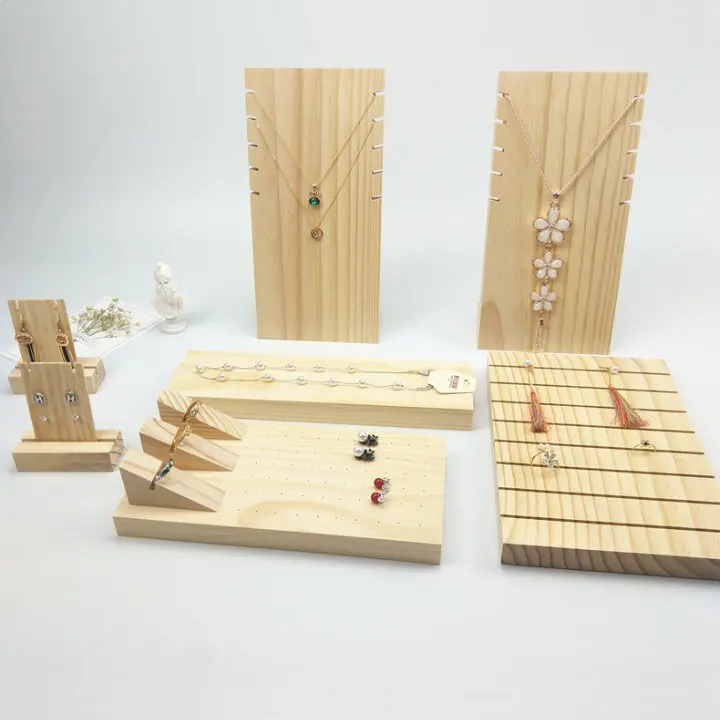 Espositore Per Gioielli In Legno A Specchio - Porta Collane, Bracciali E Pendenti Da Banco Per Negozio O Casa