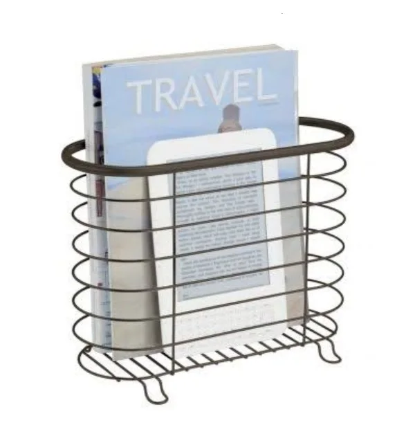 Decoration Nordic Simple Fashion Multi Functional Iron Newspaper Sundries Storage Basket Can Hang Portable