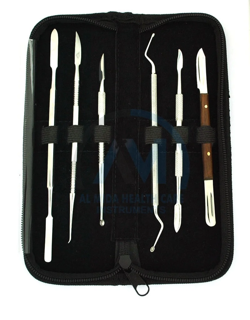 Dental Laboratory Tools Mixing Instruments Spatula Carver Wax Modelling Kit Dental Pick Set Stainless Steel