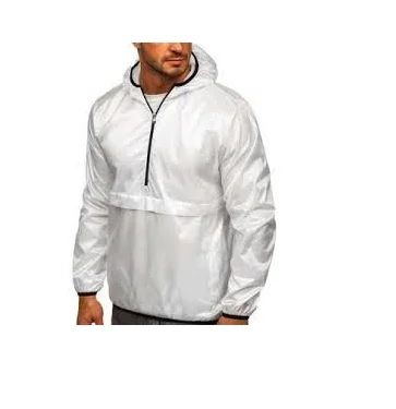 Windbreaker Jackets - Plain White Color 