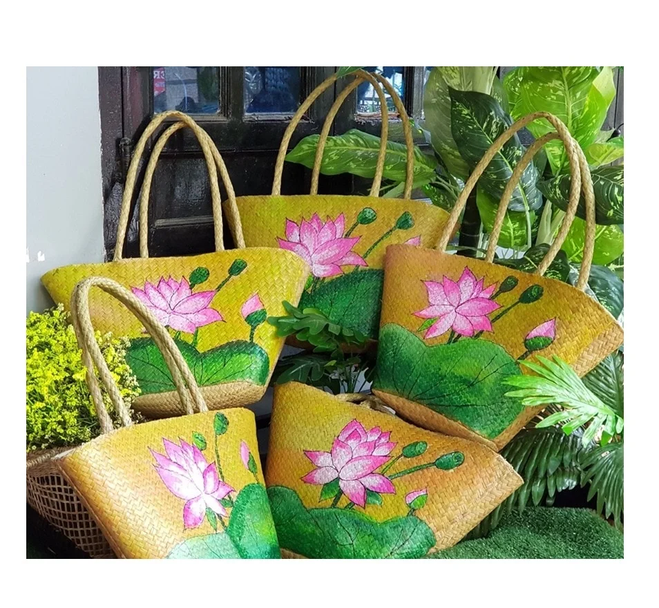 Bolsos De Paja De Loto Pintados A Mano Ws) - Buy Hyacinth Bags,Designer Handbags,Straw Bag Product on Alibaba.com