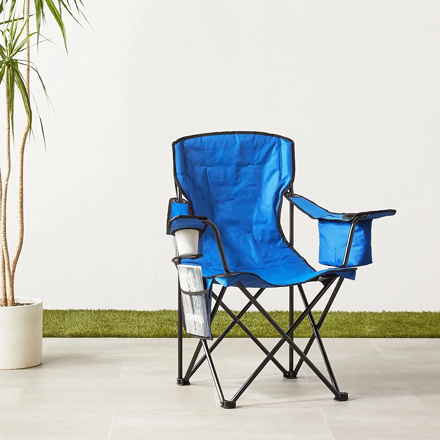 Portable Folding Camping Chair With Cooler Bag