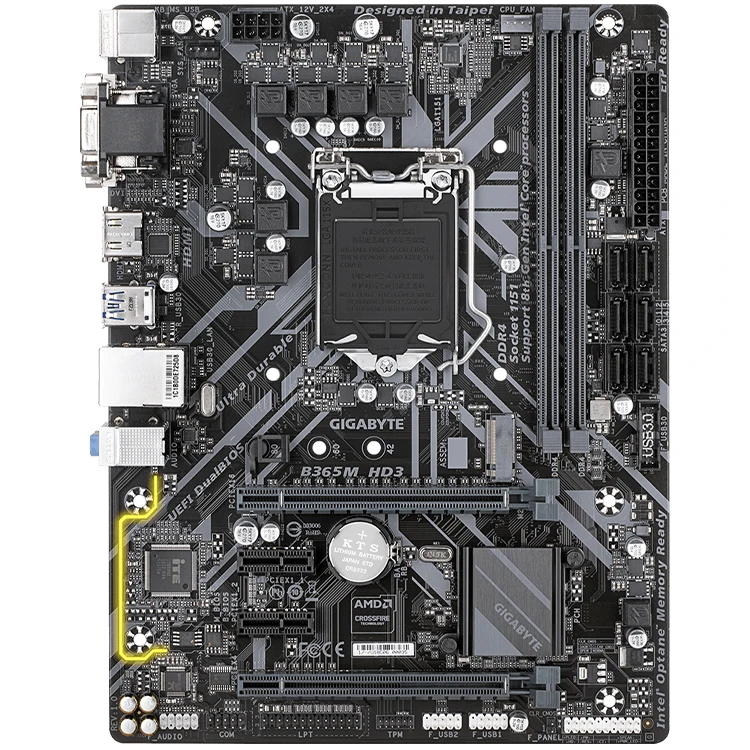 GIGABYTE B365M HD3 Desktop Motherboard with Intel B365 Chipset Support for 8th 9th Core I9 I7 I5 I3 Processors