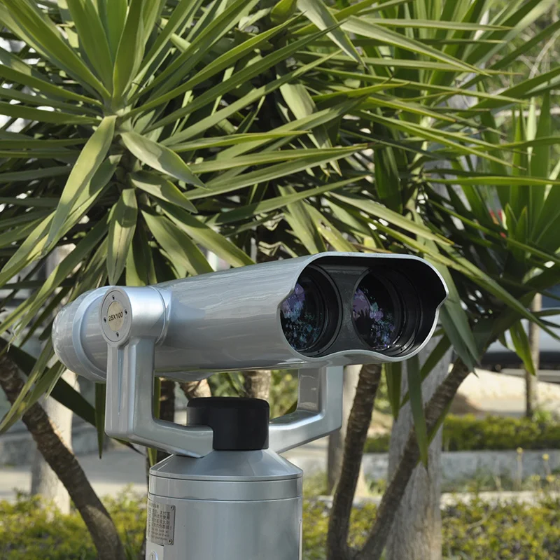 Long Rang Distance Viewing Coin Operated Binocular Telescope with High Quality 25x100