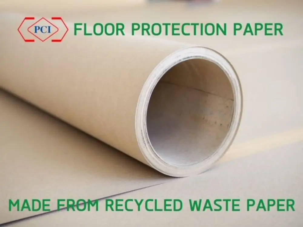 P.C.I. Industrial Paper Cardboard Masking Paper Supplied in Roll for Floor Protection Against Paint Drops