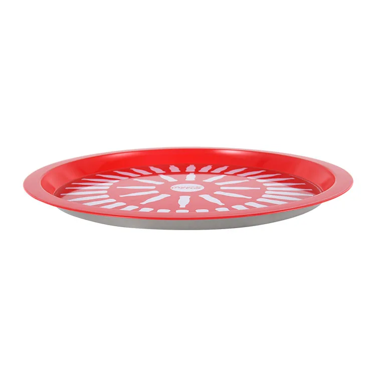 Custom Metal Plate Tin Serving Bar Tray Round Antislip Bar Beer