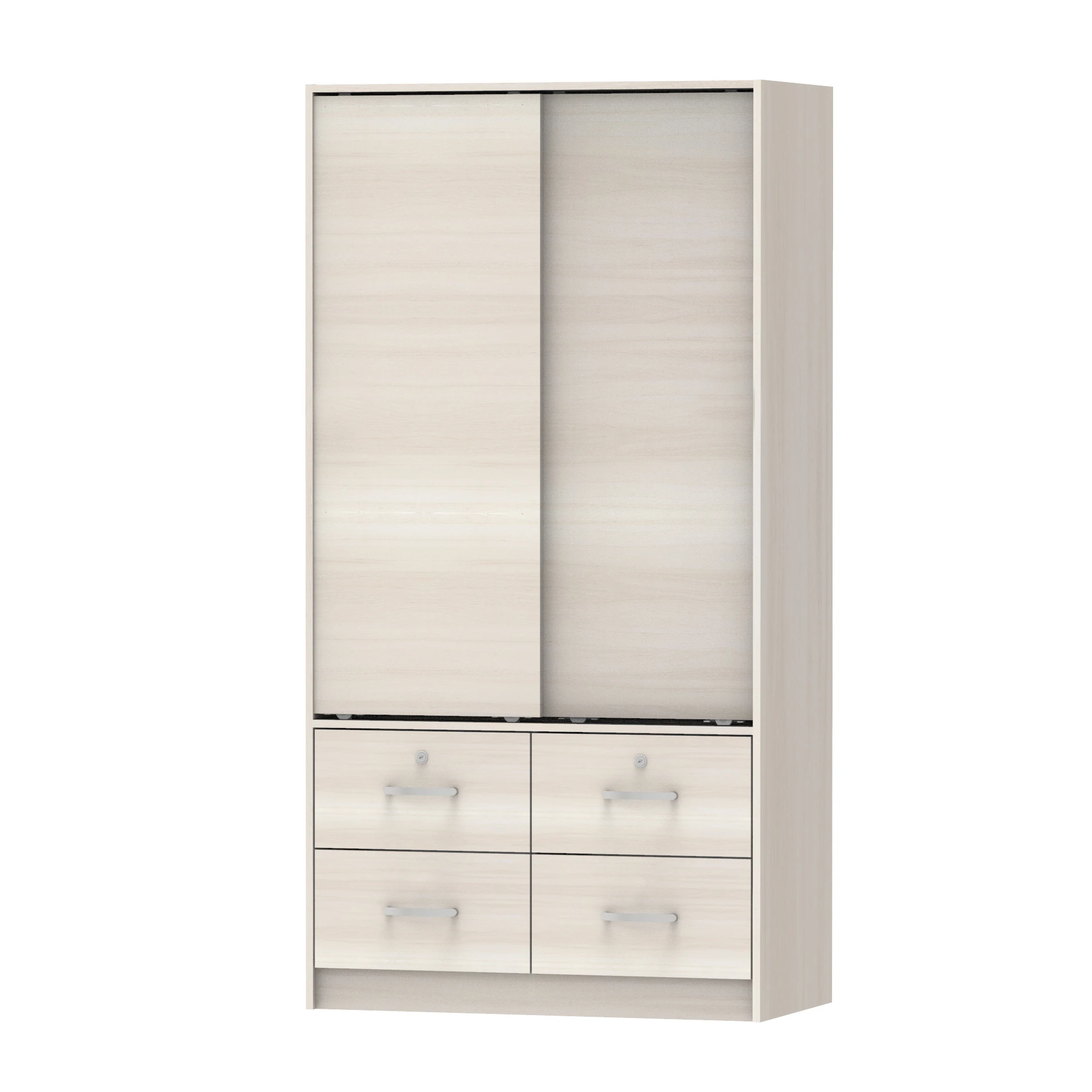 Modern Design High Quality wardrobe ARA drawers  and 2 sliding mirrored doors 