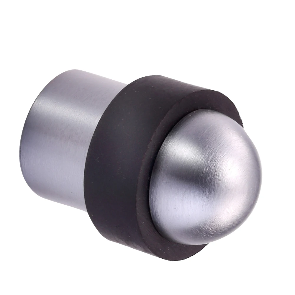 Door Stopper Cylindrical Floor Mount Door Stop,Brushed Door Stoppers With  Rubber Door Stops Modern Wall