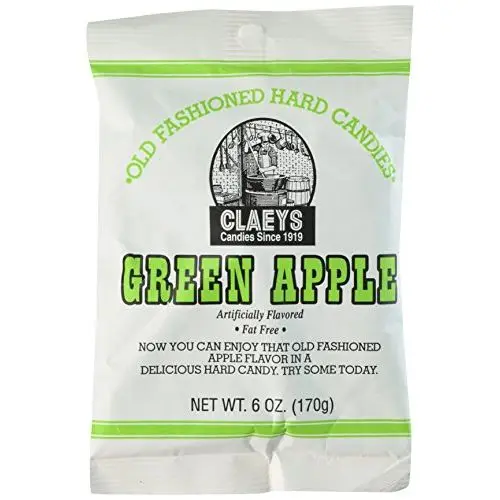 Claey's Old Fashioned Hard Candy,Green Apple (1-bag) - Buy Candy ...