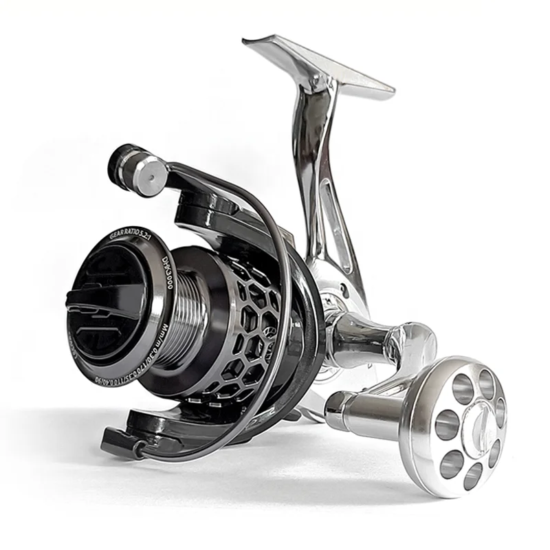 Bobina Per Mulinello Da Pesca 14+1BB, Corpo In Metallo, Ad Alta Velocità, Capacità Linea Da 8000 A 11000 - 2